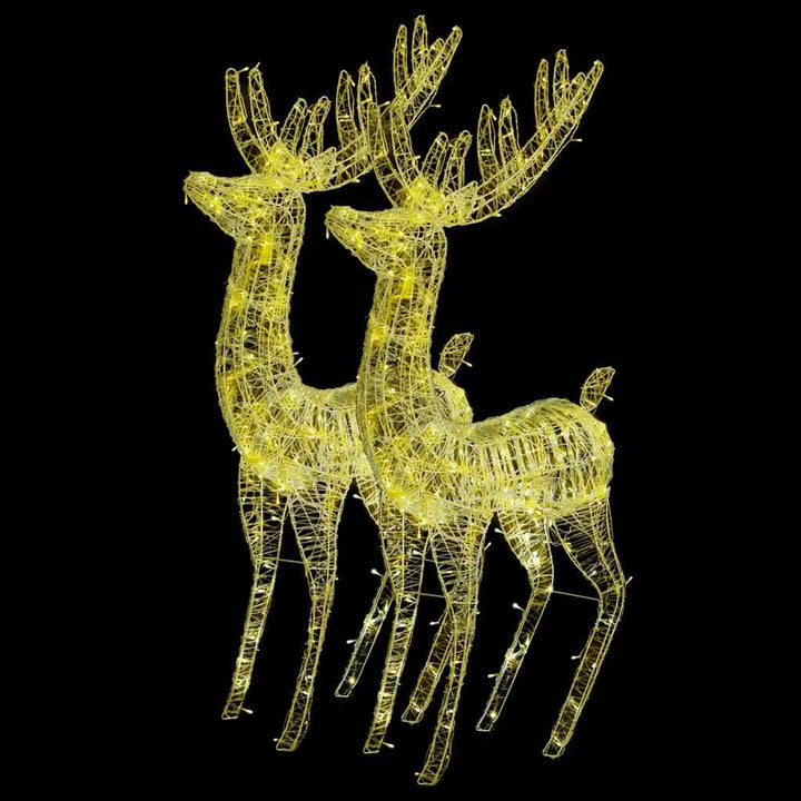 julerensdyr 2 stk. 180 cm 250 LED'er akryl varmt hvidt lys