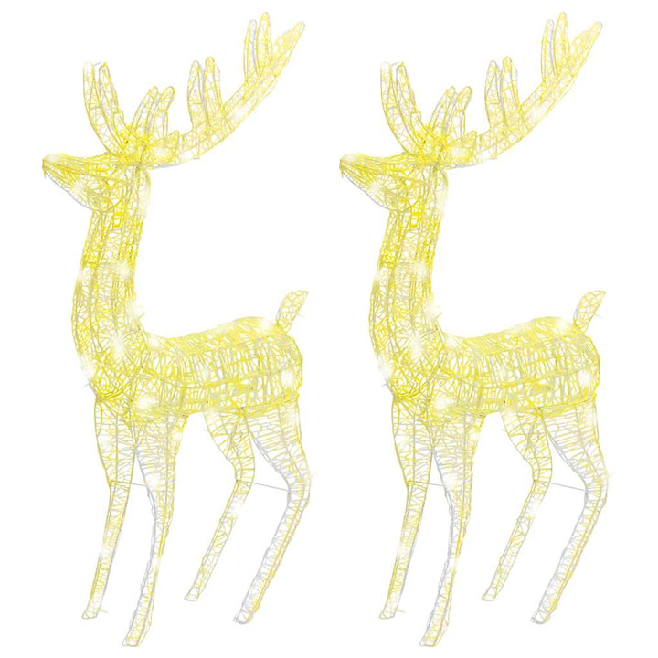 julerensdyr 2 stk. 180 cm 250 LED'er akryl varmt hvidt lys
