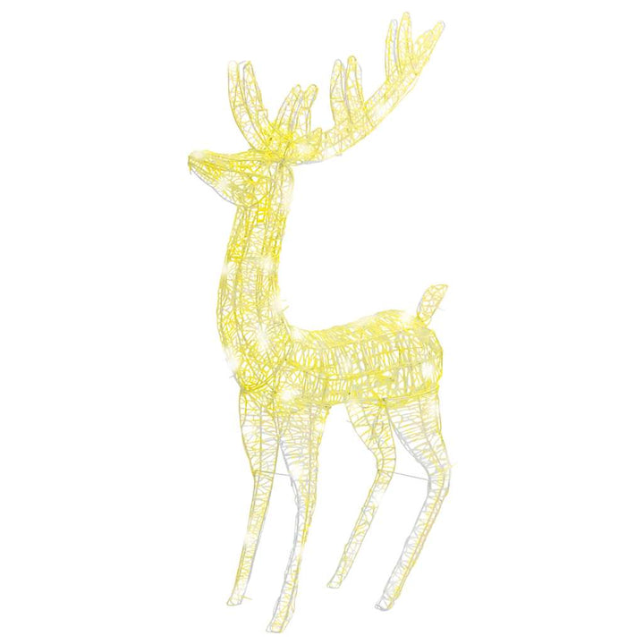 julerensdyr 3 stk. 180 cm 250 LED'er akryl varmt hvidt lys