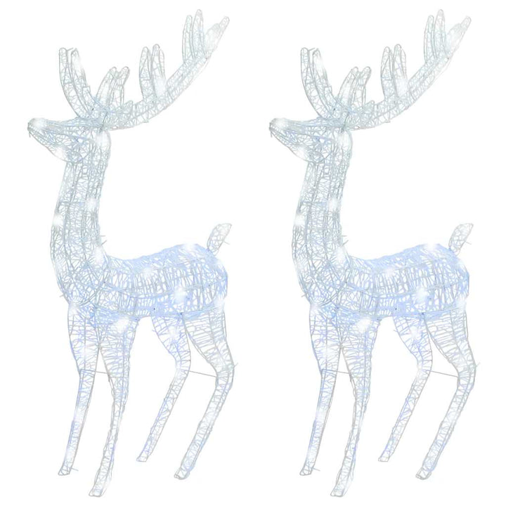 julerensdyr 2 stk. 180 cm 250 LED'er akryl koldt hvidt lys