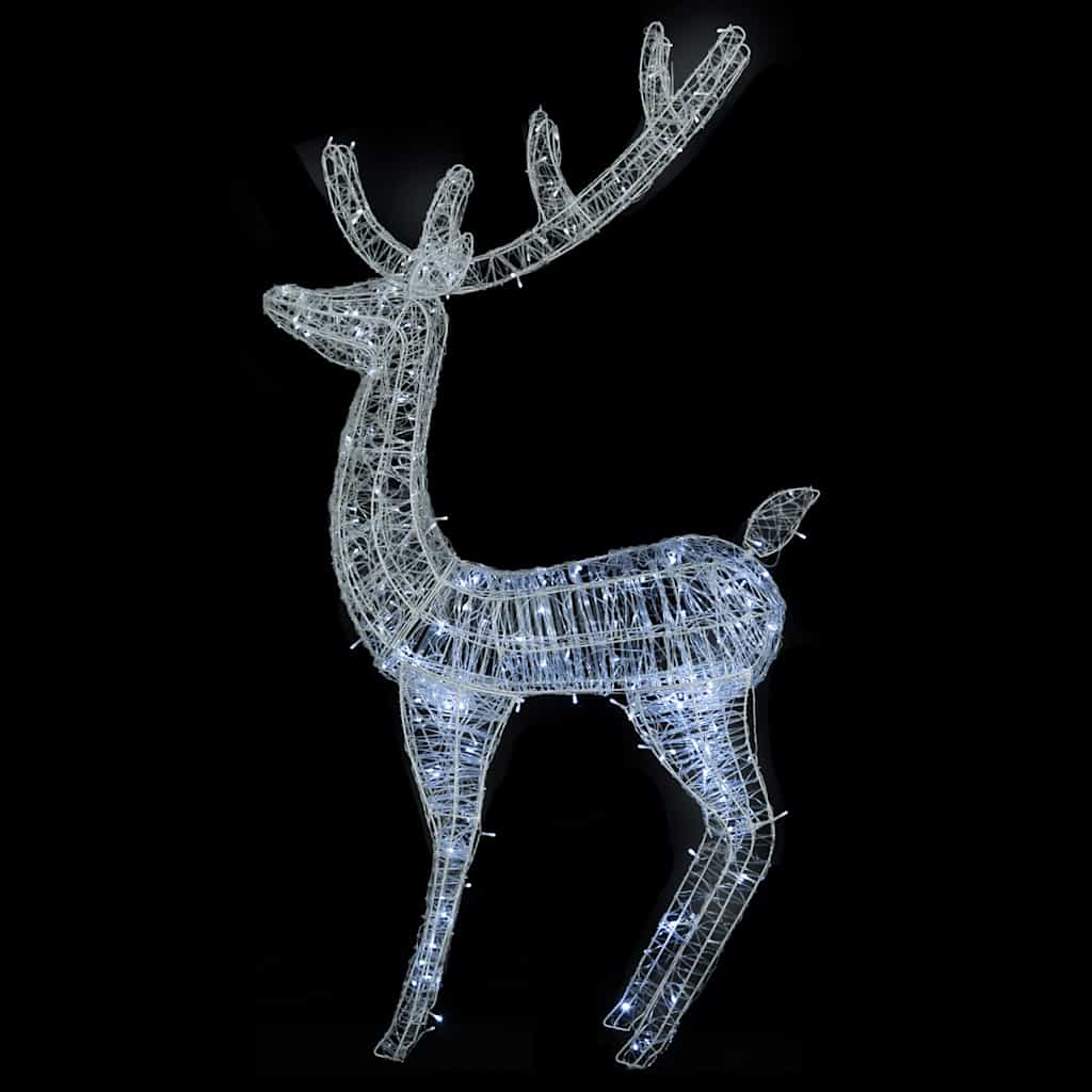 julerensdyr 2 stk. 180 cm 250 LED'er akryl koldt hvidt lys