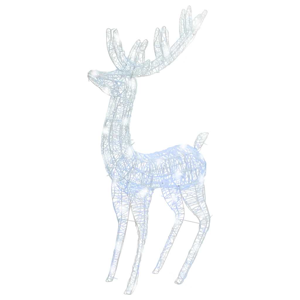 julerensdyr 3 stk. 180 cm 250 LED'er akryl koldt hvidt lys