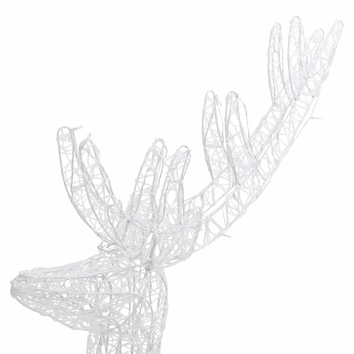julerensdyr 2 stk. 180 cm 250 LED'er akryl blåt lys