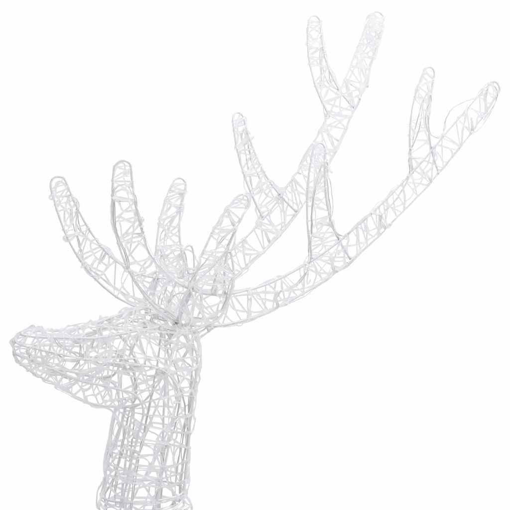 julerensdyr 2 stk. 180 cm 250 LED'er akryl flerfarvet lys