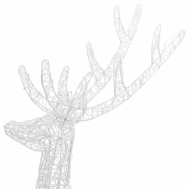 julerensdyr 2 stk. 180 cm 250 LED'er akryl flerfarvet lys