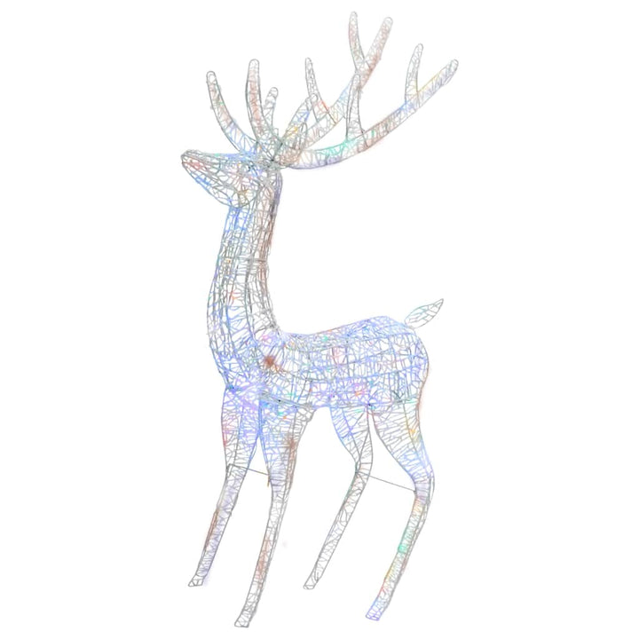 julerensdyr 3 stk. 180 cm 250 LED'er akryl flerfarvet lys