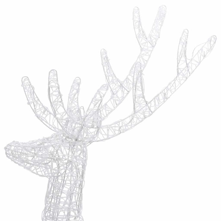 julerensdyr 3 stk. 180 cm 250 LED'er akryl flerfarvet lys