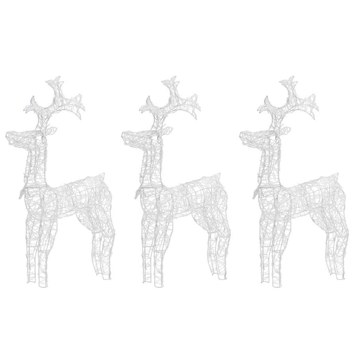 julerensdyr 3 stk. 60x16x100 cm akryl