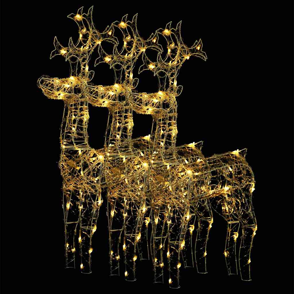 julerensdyr 3 stk. 60x16x100 cm akryl