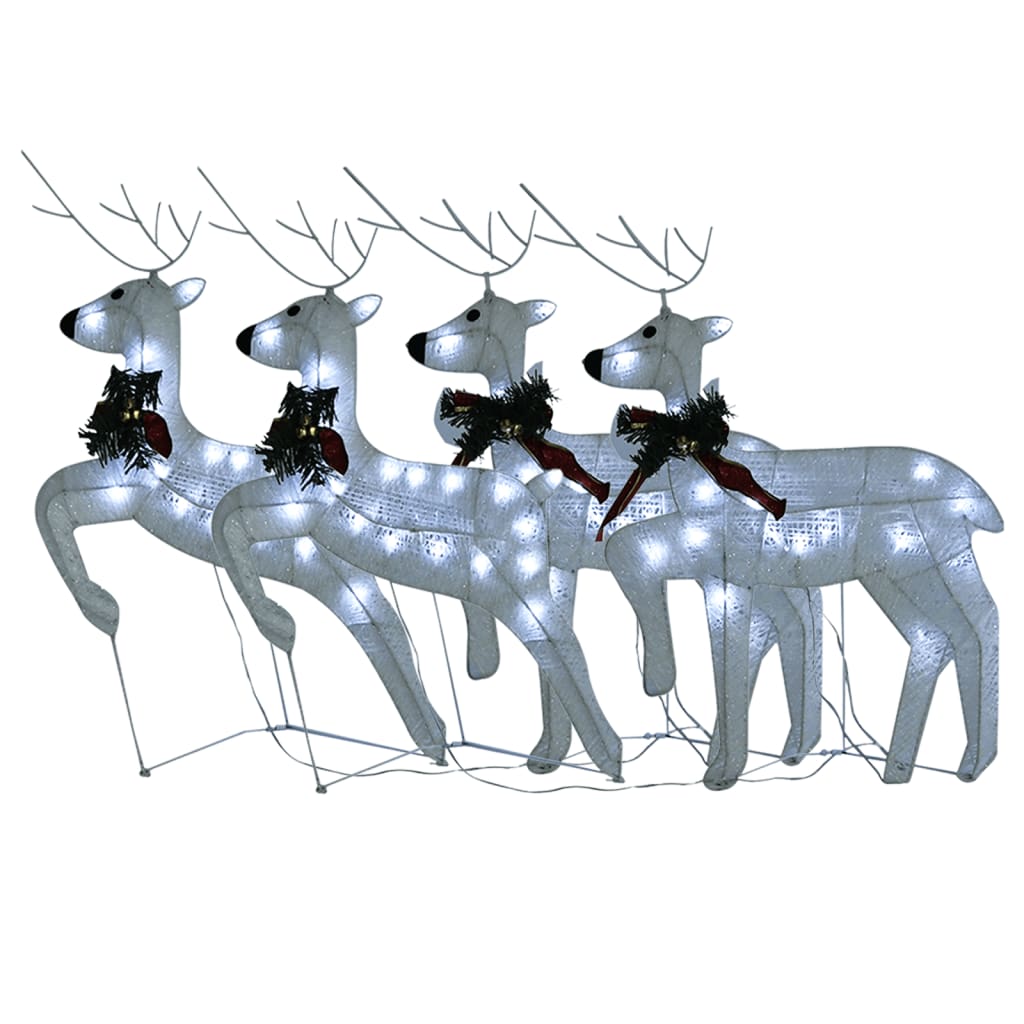julerensdyr 4 stk. 80 LED'er hvid