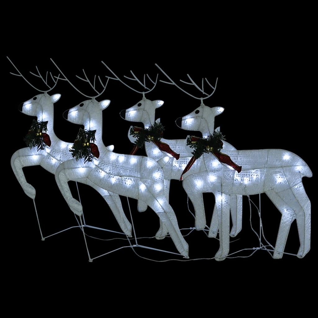 julerensdyr 4 stk. 80 LED'er hvid