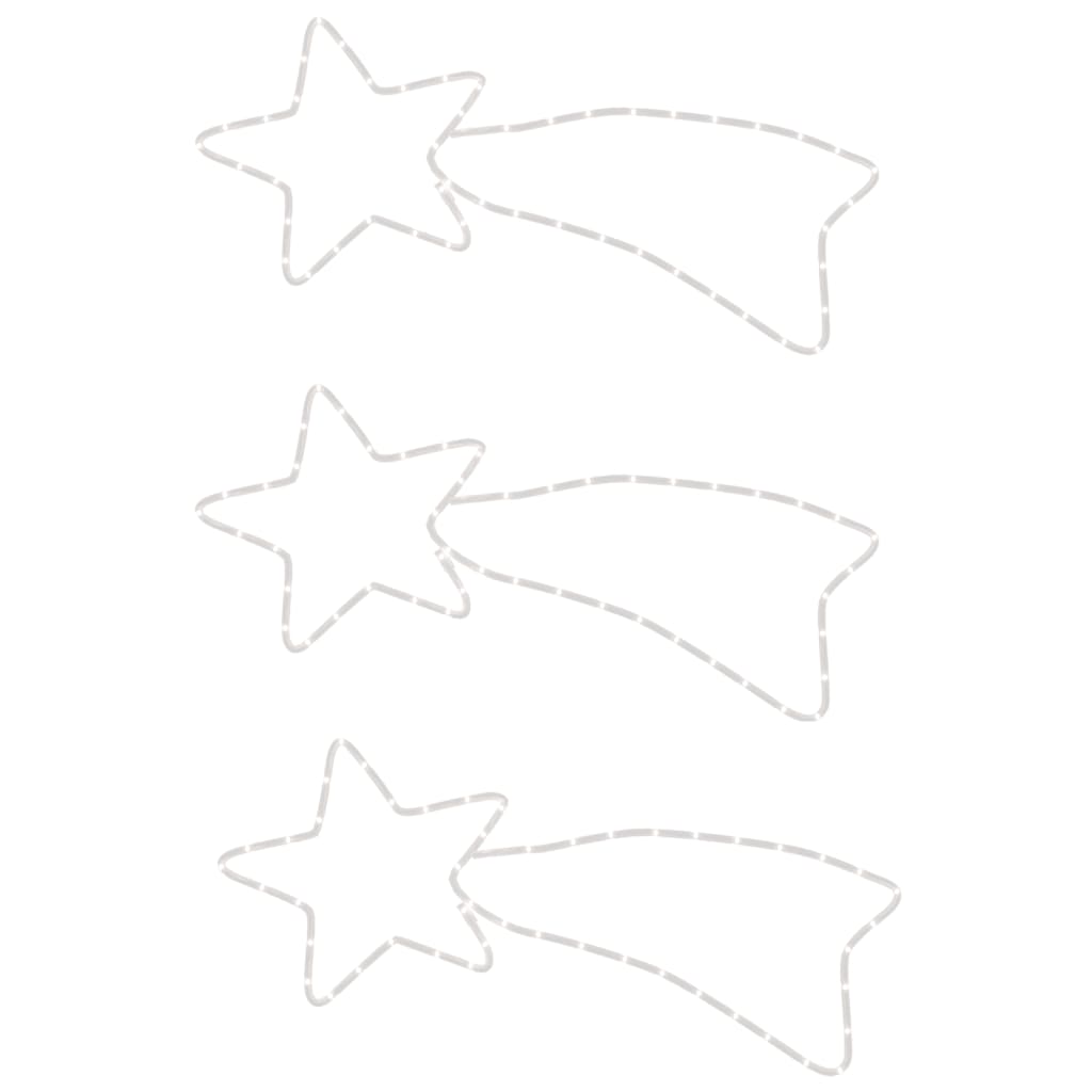 stjerneskud 3 stk. 65x28 cm 48 LED'er varmt hvidt lys