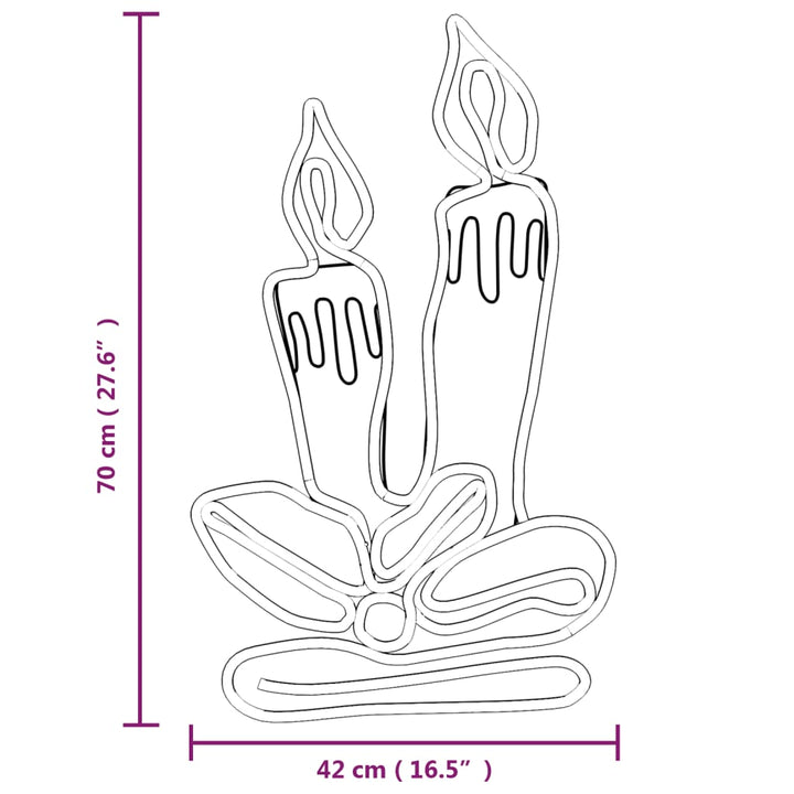 julefigurer 2 stk. 70x42 cm 144 LED'er