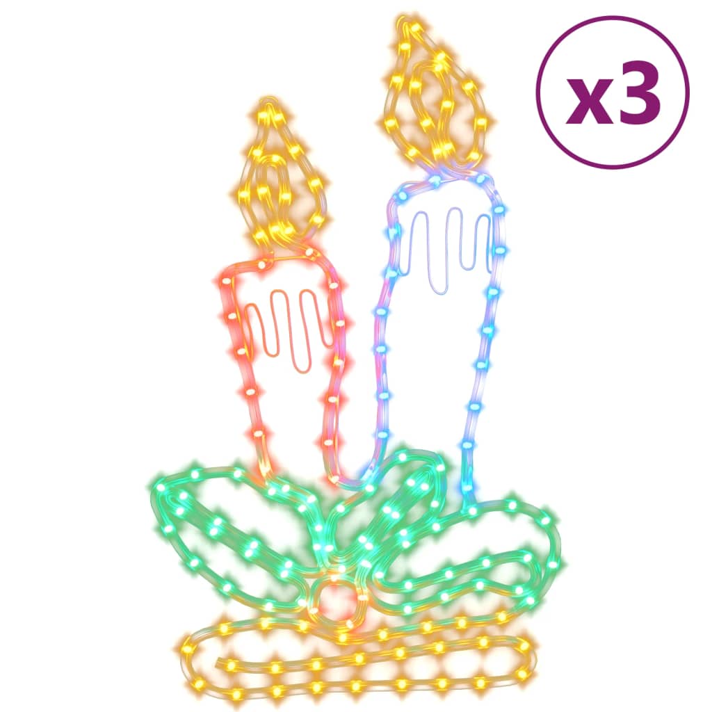 julefigurer 3 stk. 70x42 cm 144 LED'er