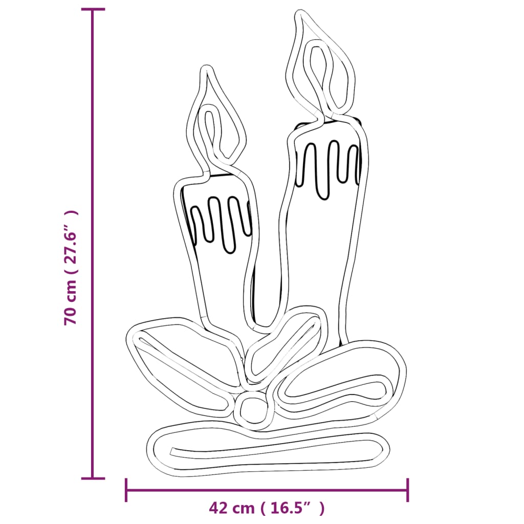 julefigurer 3 stk. 70x42 cm 144 LED'er