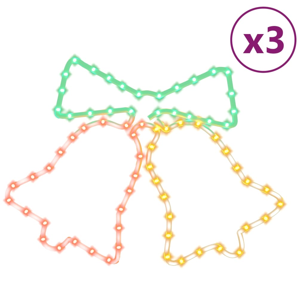 juleklokker 3 stk. 50x56 cm 72 LED'er julefigur