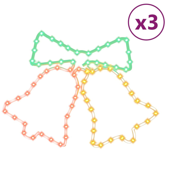 juleklokker 3 stk. 50x56 cm 72 LED'er julefigur