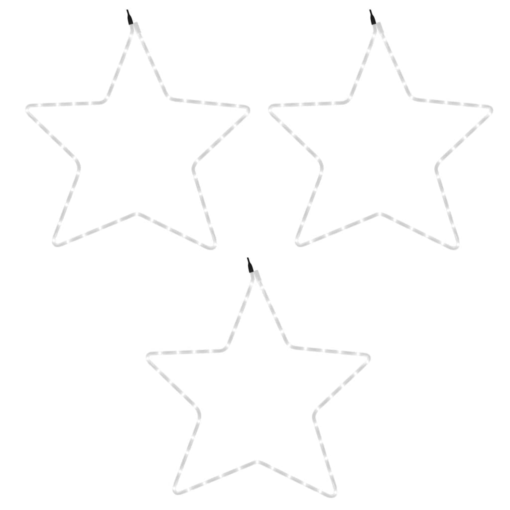 julestjerner 3 stk. 56 cm 48 LED'er varmt hvidt lys