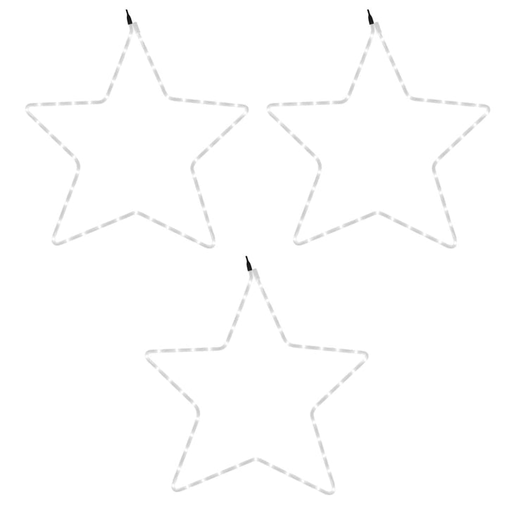 julestjerner 3 stk. 56 cm 48 LED'er varmt hvidt lys