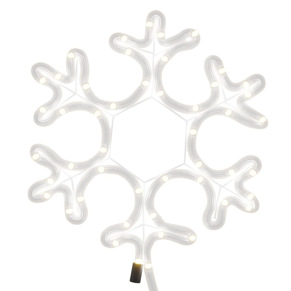 snefnug 3 stk. 27x27 cm med LED-lys varmt hvidt lys