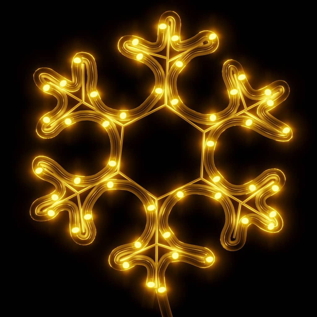 snefnug 3 stk. 27x27 cm med LED-lys varmt hvidt lys