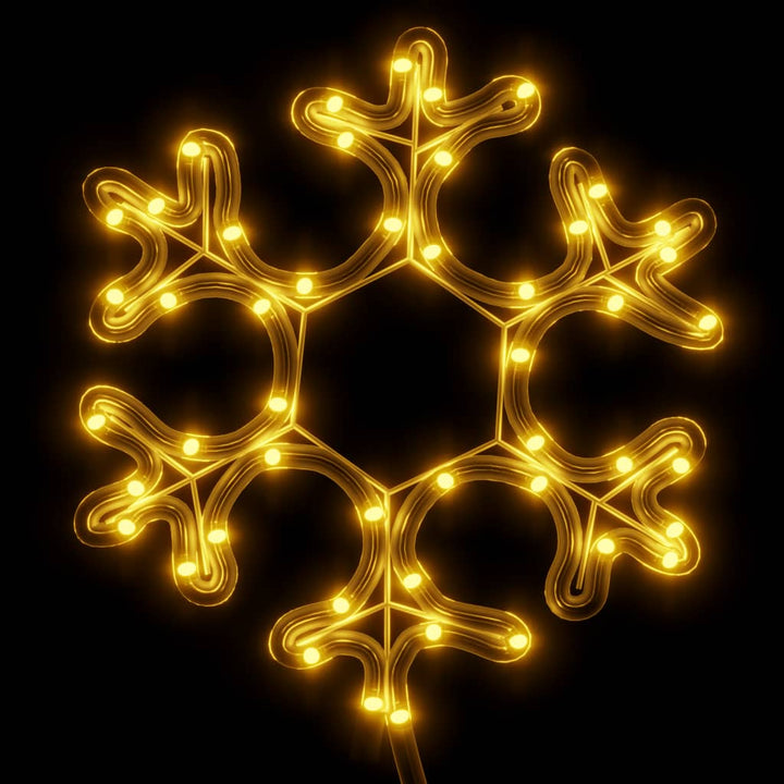 snefnug 3 stk. 27x27 cm med LED-lys varmt hvidt lys