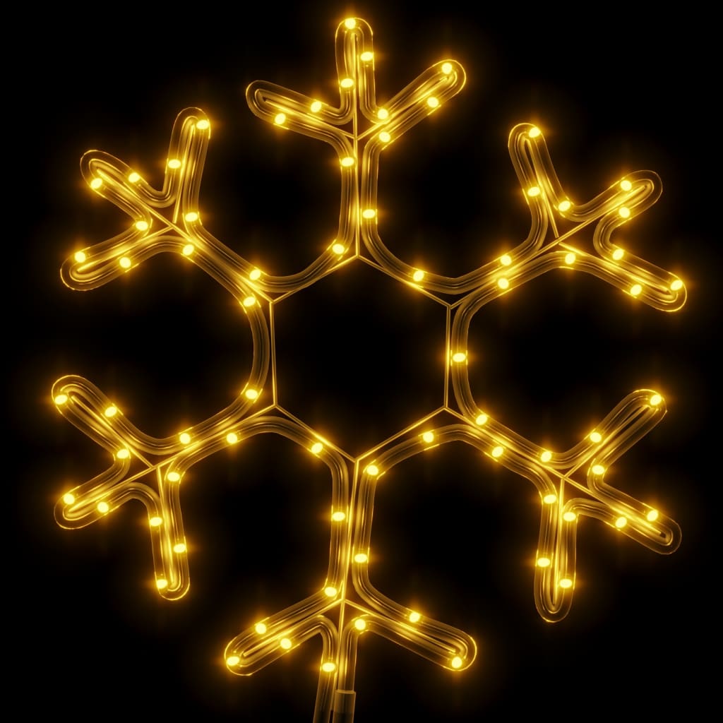 snefnug 3 stk. 38x37 cm med LED-lys varmt hvidt lys