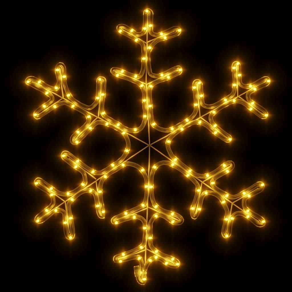 snefnug 3 stk. 59x59 cm med LED-lys varmt hvidt lys