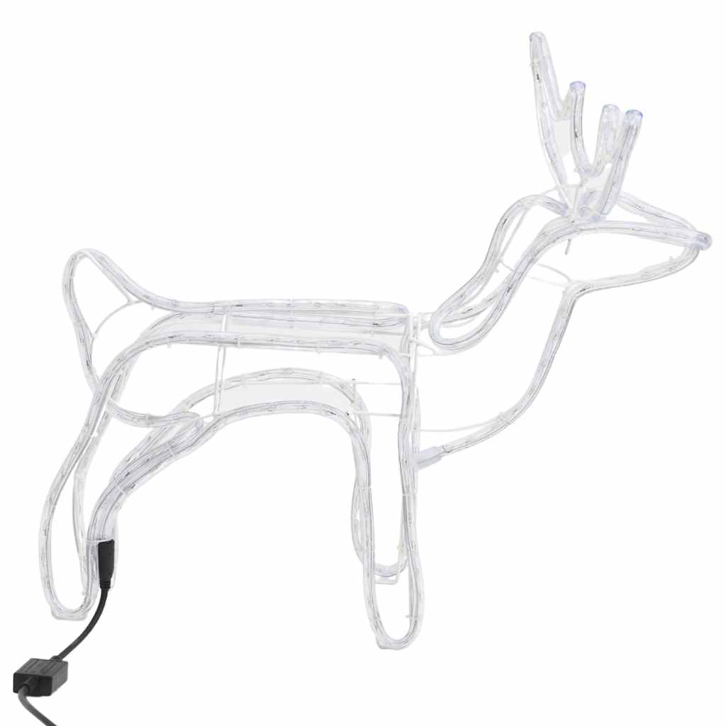 julerensdyr 2 stk. 60x30x60 cm varmt hvidt lys