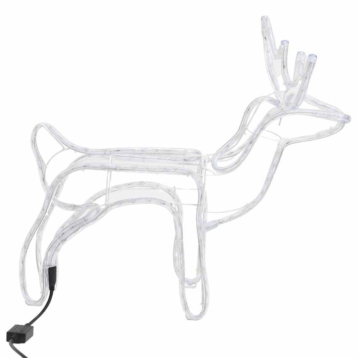 julerensdyr 2 stk. 60x30x60 cm varmt hvidt lys