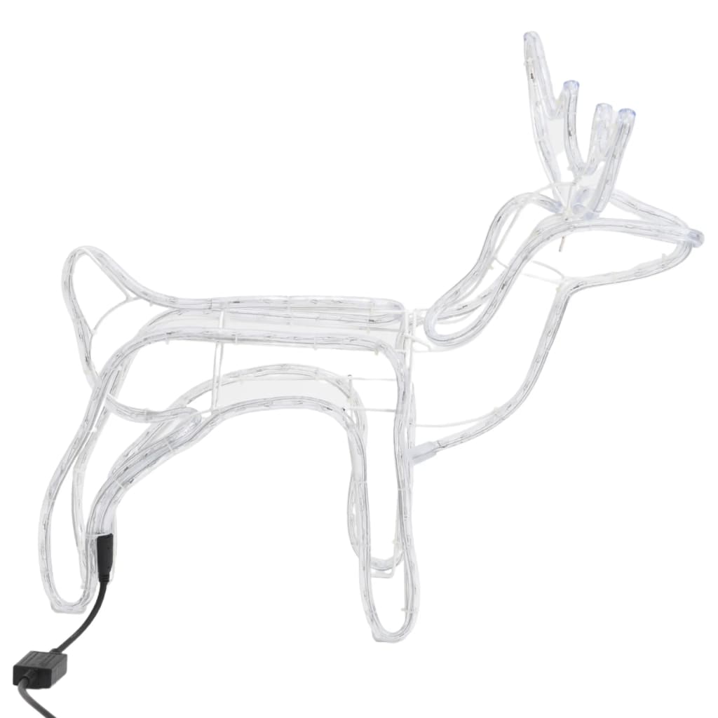 julerensdyr 3 stk. 60x30x60 cm varmt hvidt lys