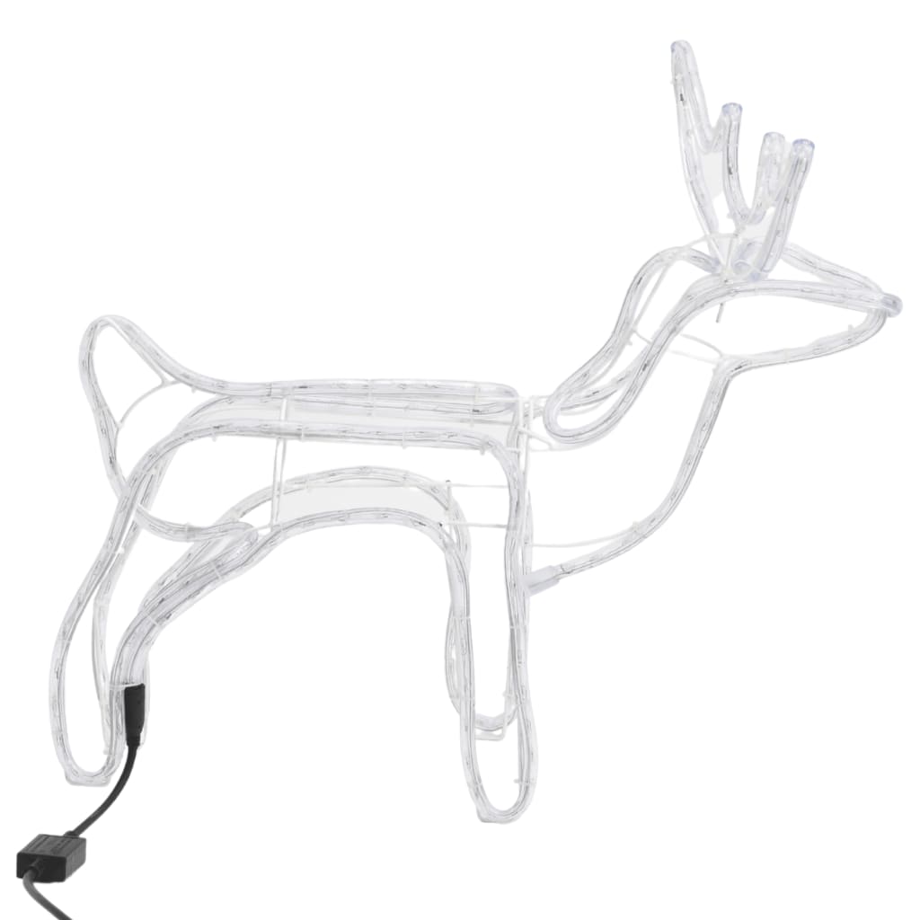 julerensdyr 2 stk. 60x30x60 cm koldt hvidt lys