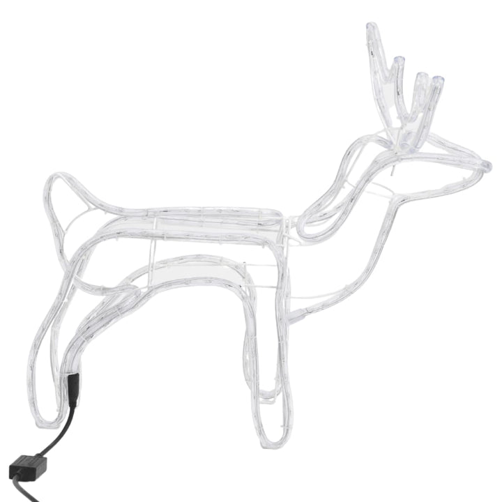 julerensdyr 2 stk. 60x30x60 cm koldt hvidt lys