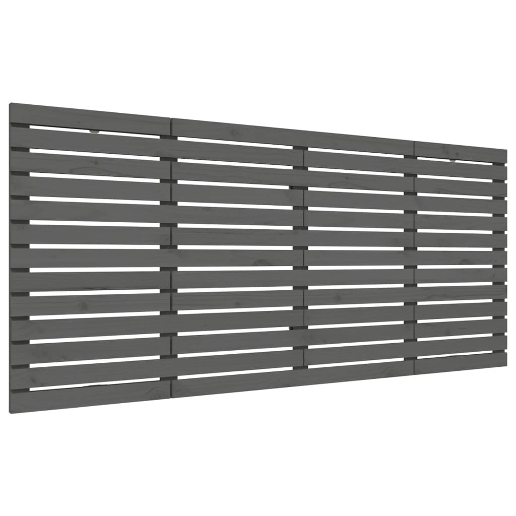 sengegavl 156x3x91,5 cm massivt fyrretræ grå