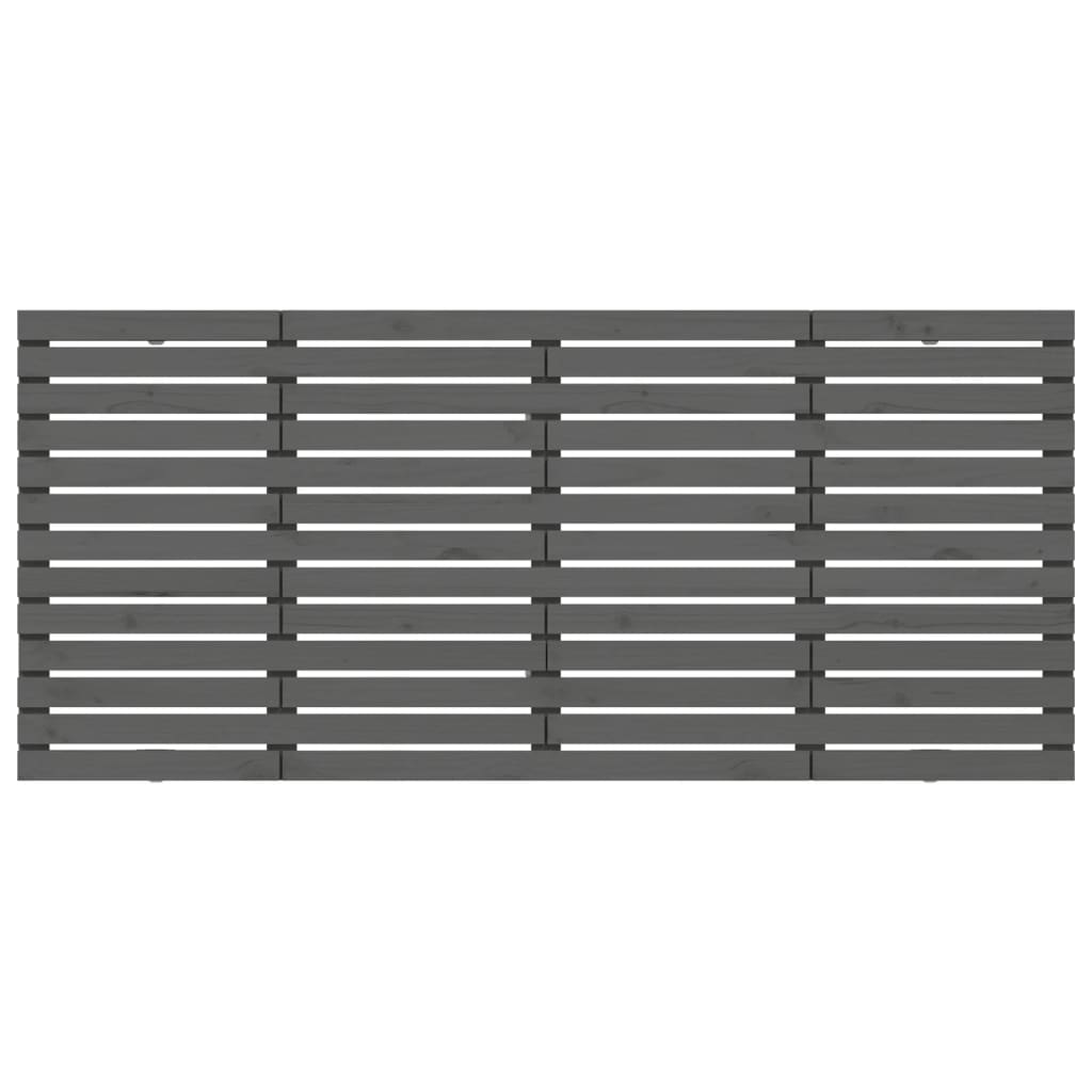 sengegavl 156x3x91,5 cm massivt fyrretræ grå