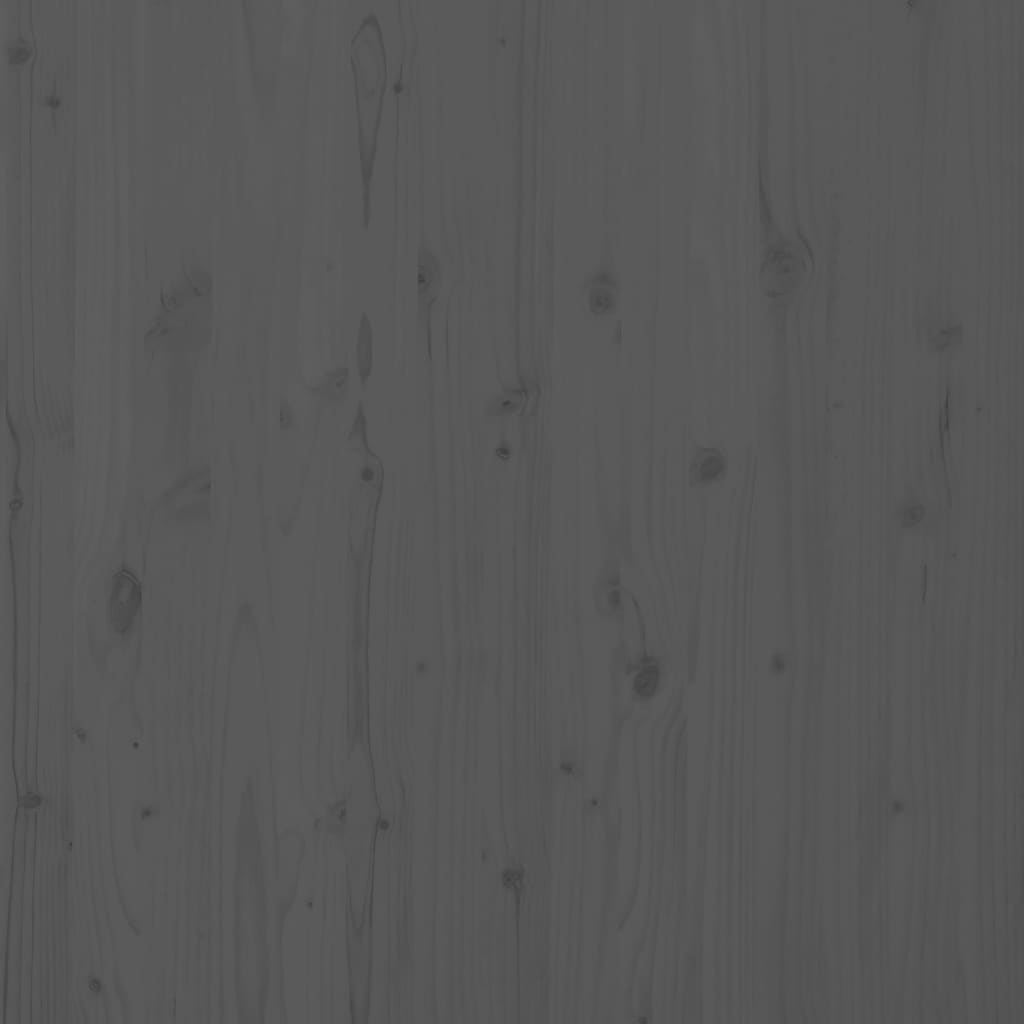 sengegavl 156x3x91,5 cm massivt fyrretræ grå