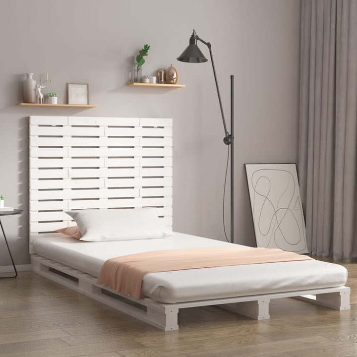 sengegavl 141x3x91,5 cm massivt fyrretræ hvid