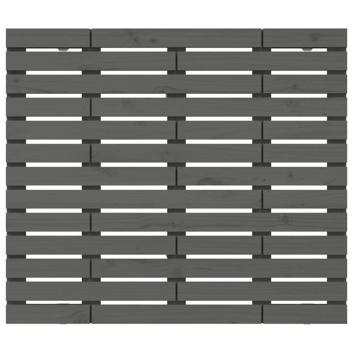 sengegavl 141x3x91,5 cm massivt fyrretræ grå