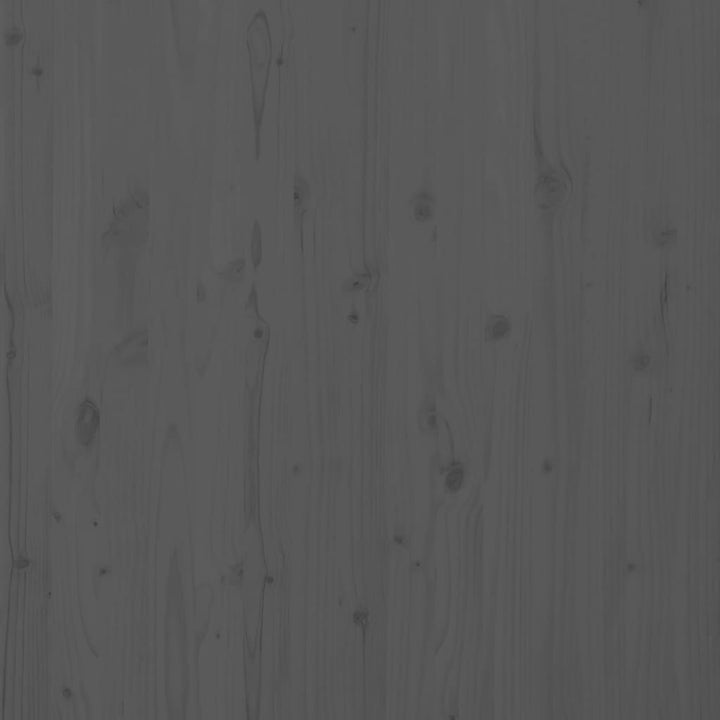 sengegavl 141x3x91,5 cm massivt fyrretræ grå