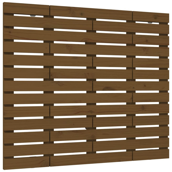 sengegavl 141x3x91,5 cm massivt fyrretræ gyldenbrun