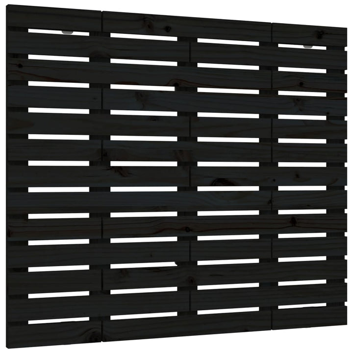 sengegavl 141x3x91,5 cm massivt fyrretræ sort