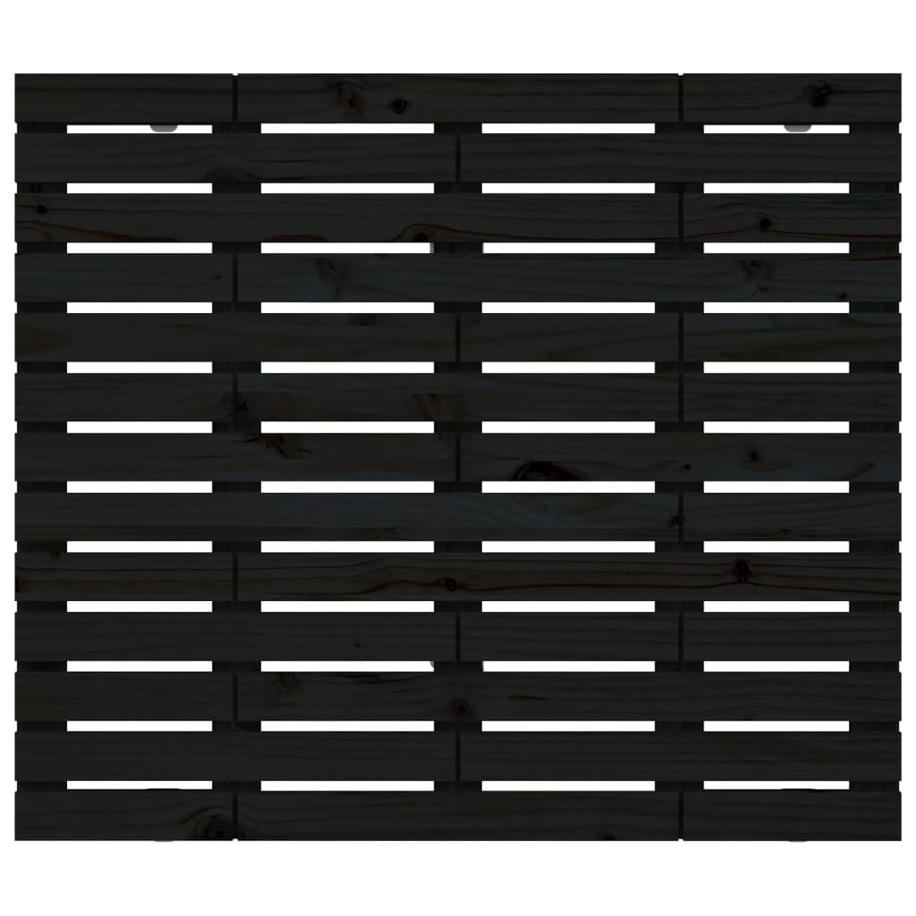 sengegavl 141x3x91,5 cm massivt fyrretræ sort