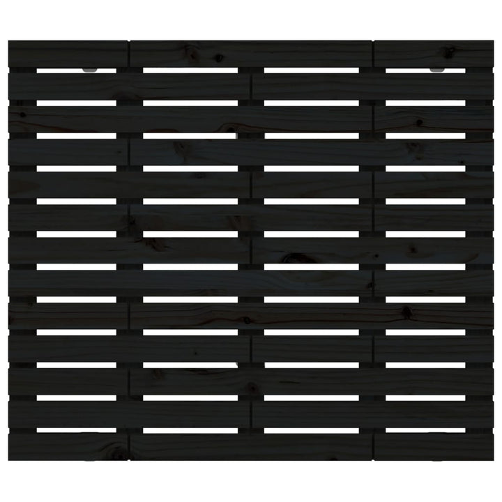 sengegavl 141x3x91,5 cm massivt fyrretræ sort