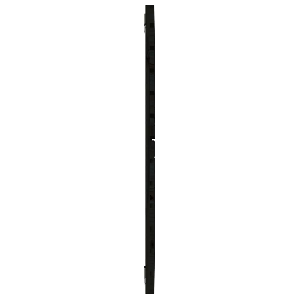 sengegavl 141x3x91,5 cm massivt fyrretræ sort