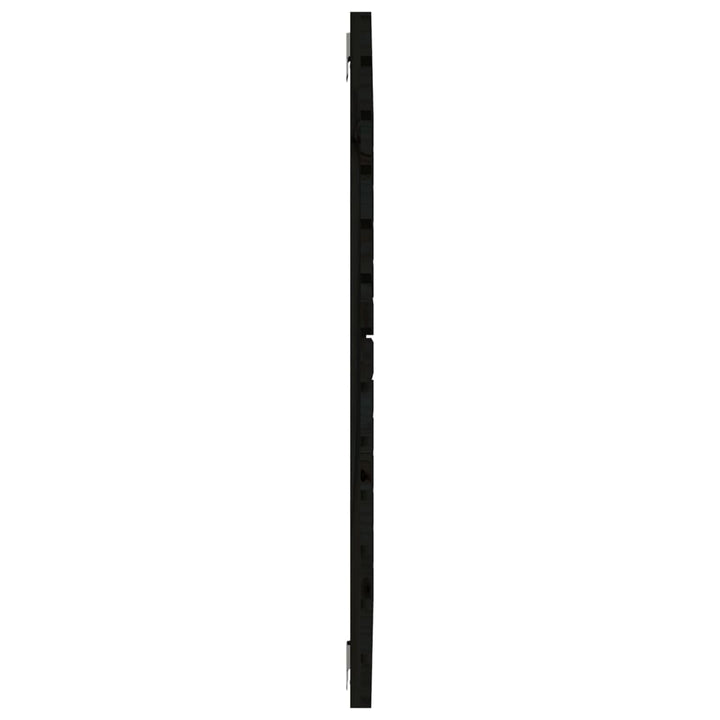 sengegavl 141x3x91,5 cm massivt fyrretræ sort