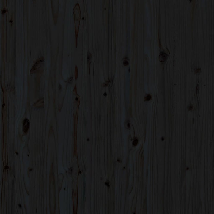 sengegavl 141x3x91,5 cm massivt fyrretræ sort