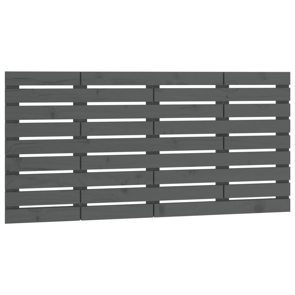 sengegavl 156x3x63 cm massivt fyrretræ grå