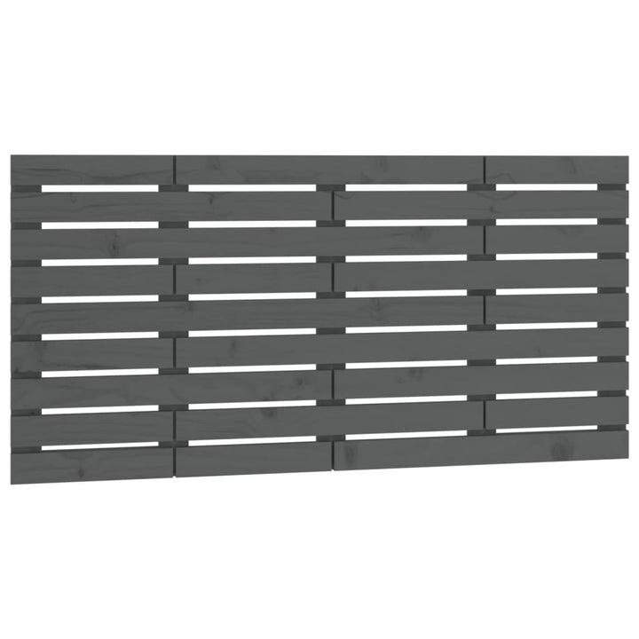sengegavl 156x3x63 cm massivt fyrretræ grå