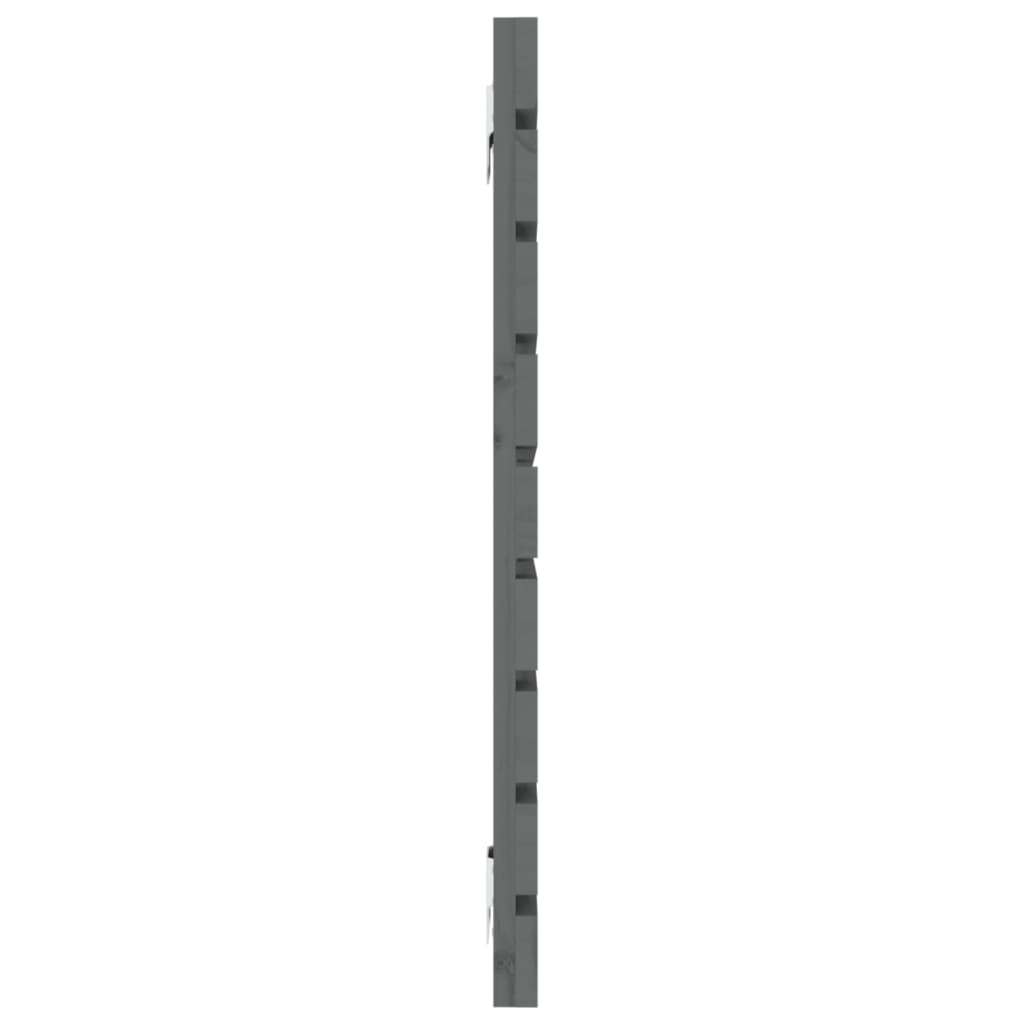sengegavl 156x3x63 cm massivt fyrretræ grå