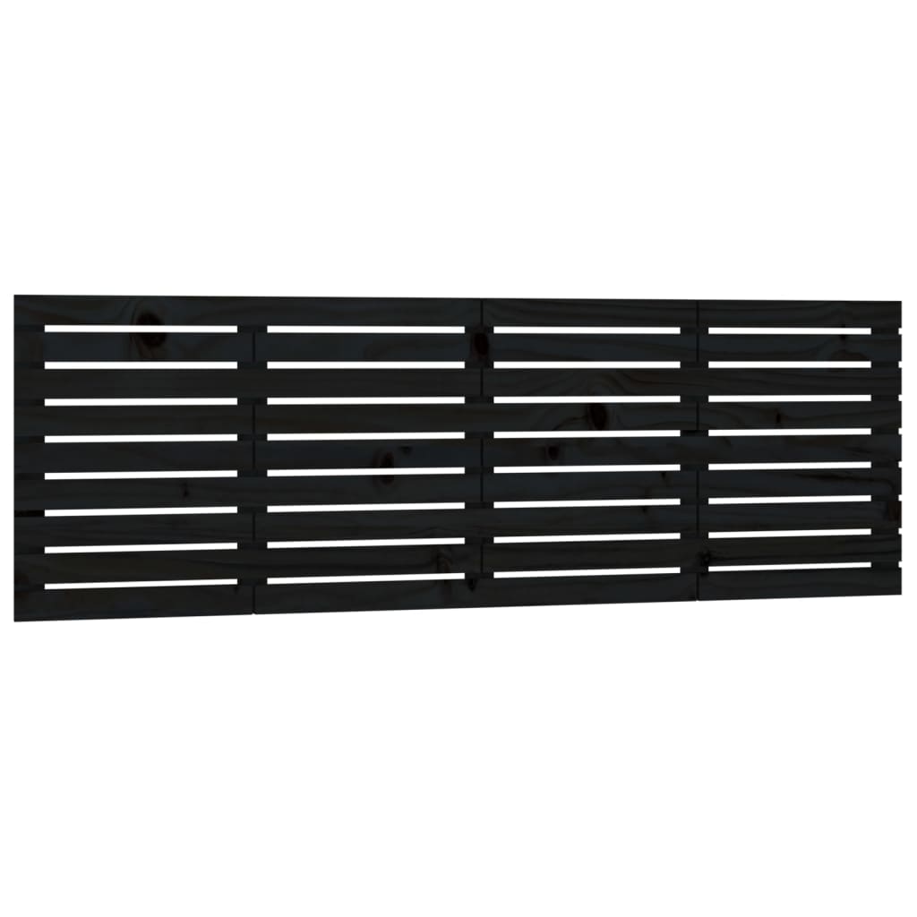 sengegavl 166x3x63 cm massivt fyrretræ sort